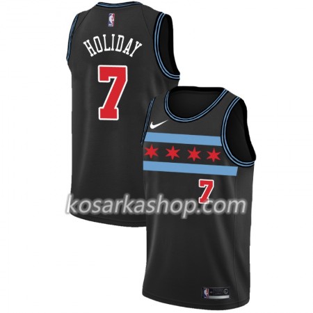 Dres Chicago Bulls Justin Holiday 7 Nike 2018-19 City Edition Crna Swingman